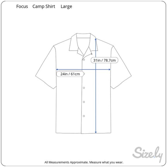 FOCUS vintage Men shirt L CLUB/DISCO s/s camp pit to pit 24" geometric tribal - Picture 2 of 8